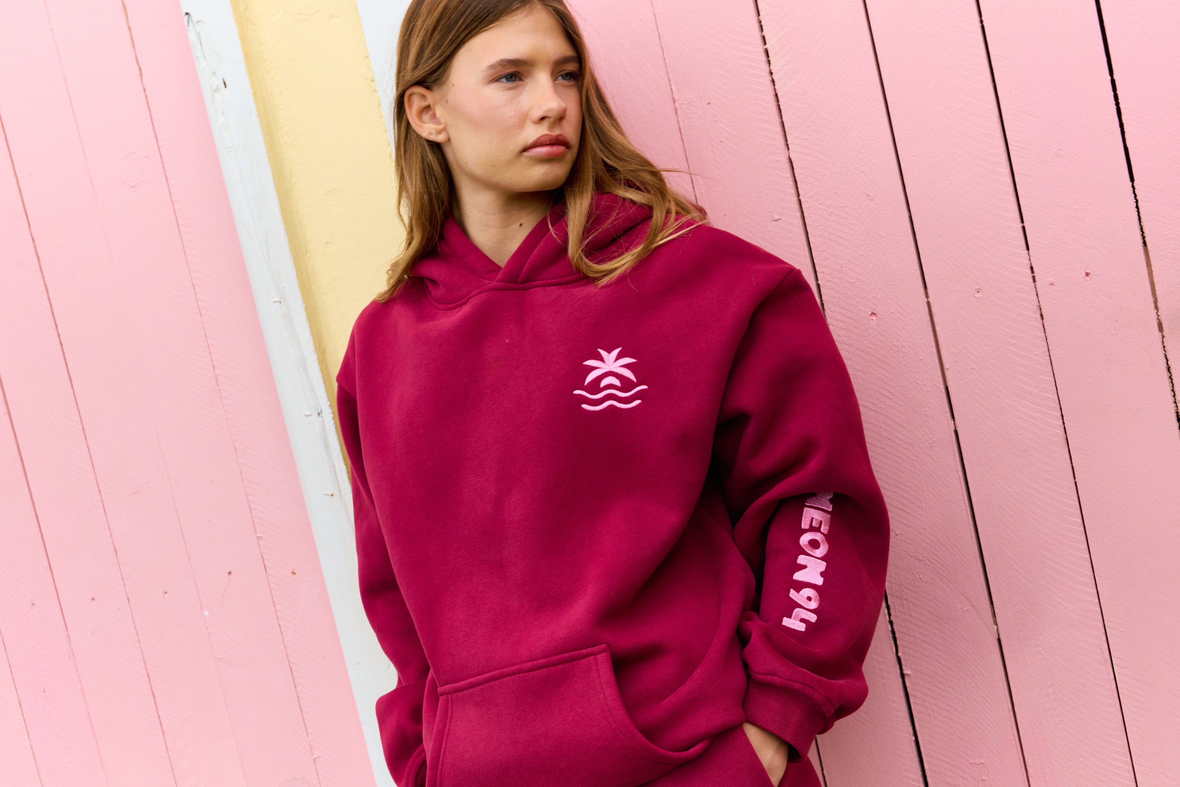 The Joni Hoodie - Cherry