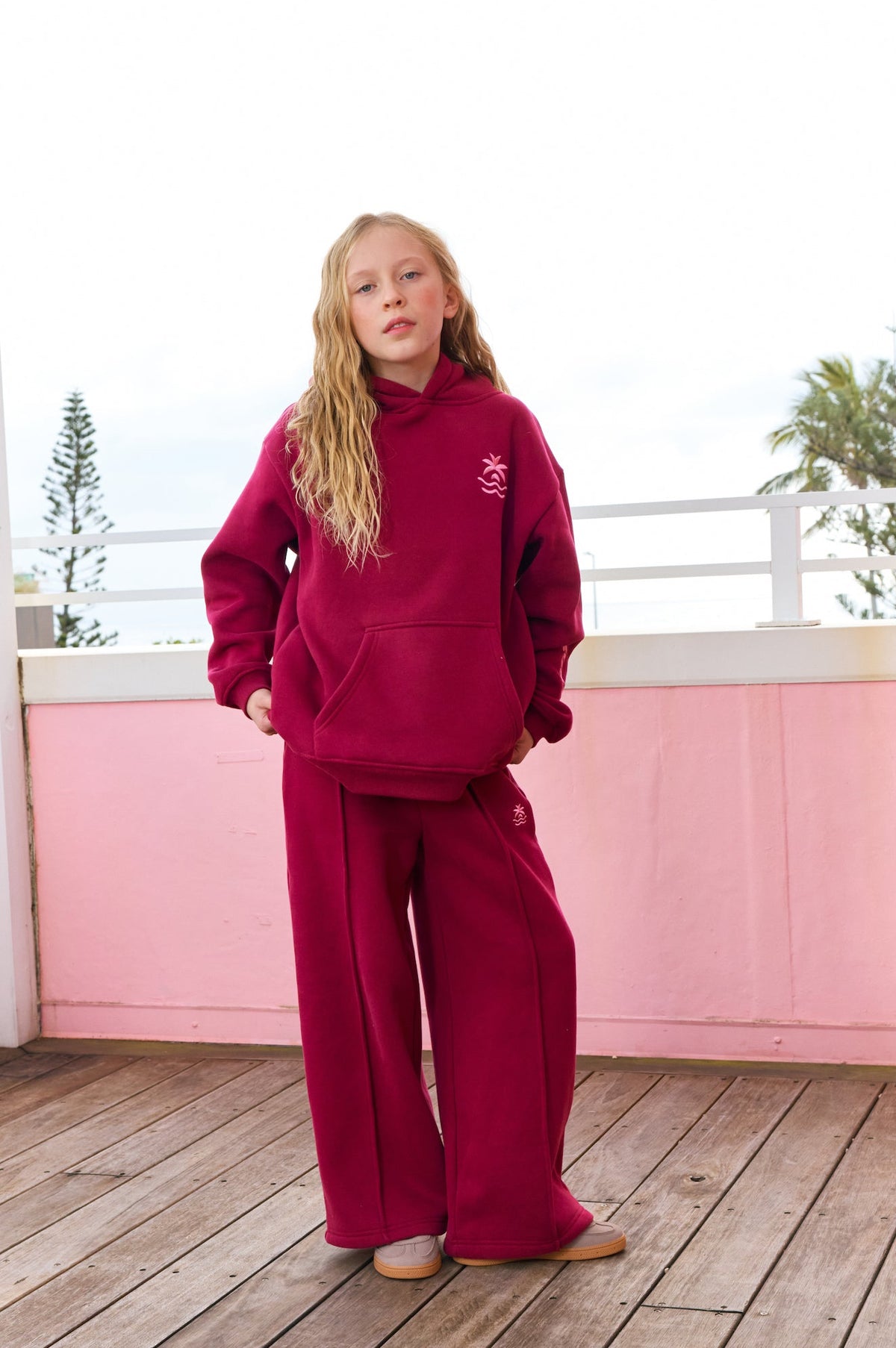 The Dume Hoodie - Cherry