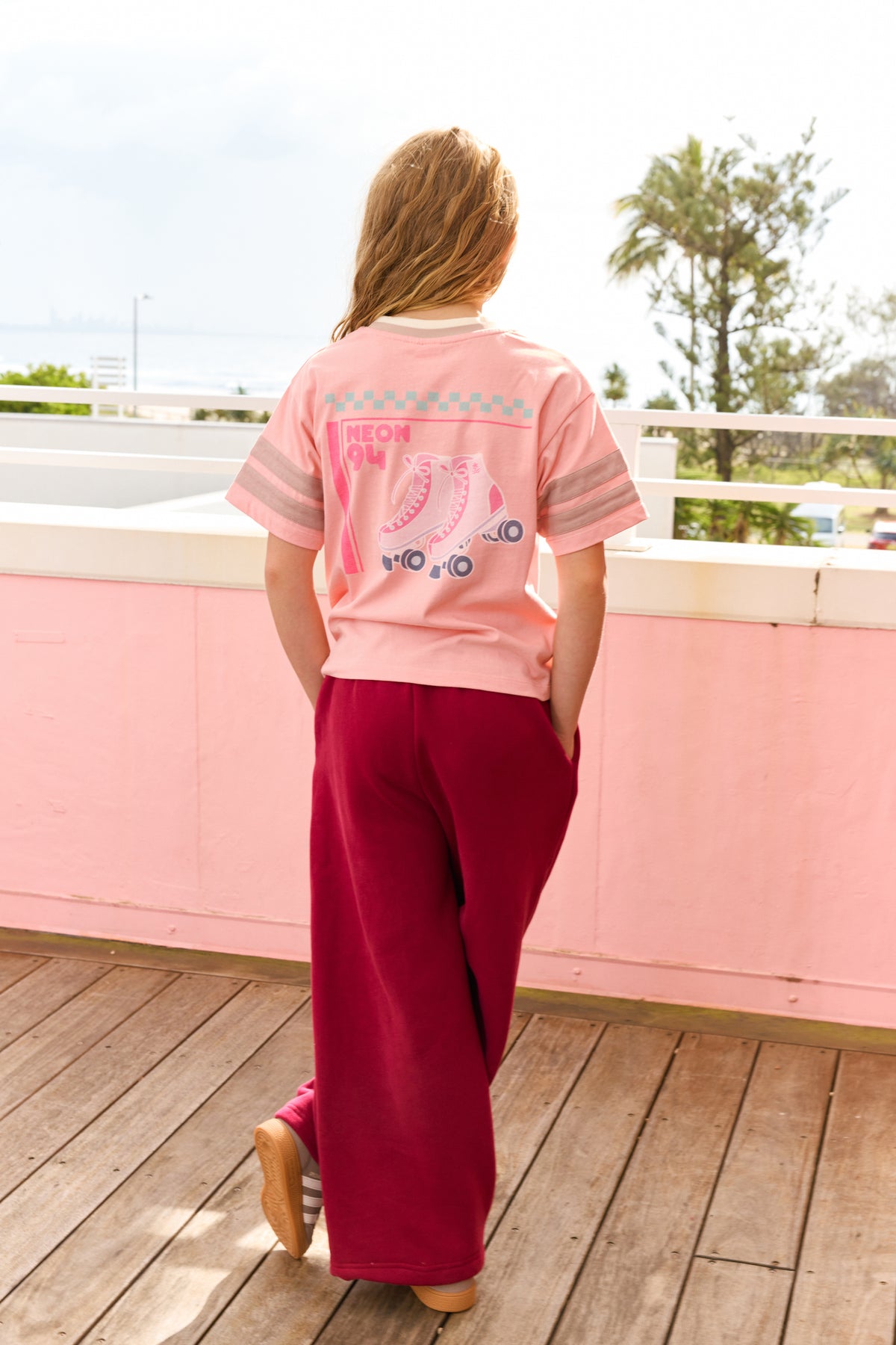 The Bowie Track Pants - Cherry